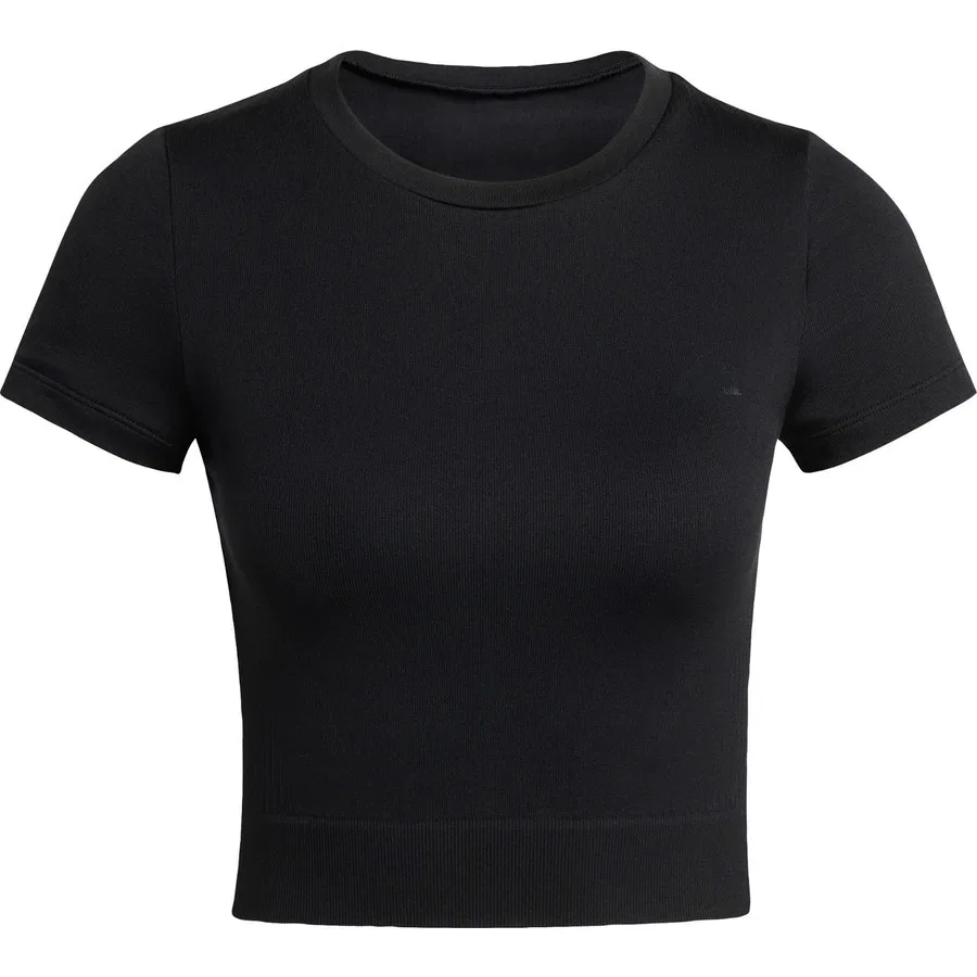Женская футболка с коротким рукавом Workout Essentials Knit Baby Tee adidas, Черный — фото 3