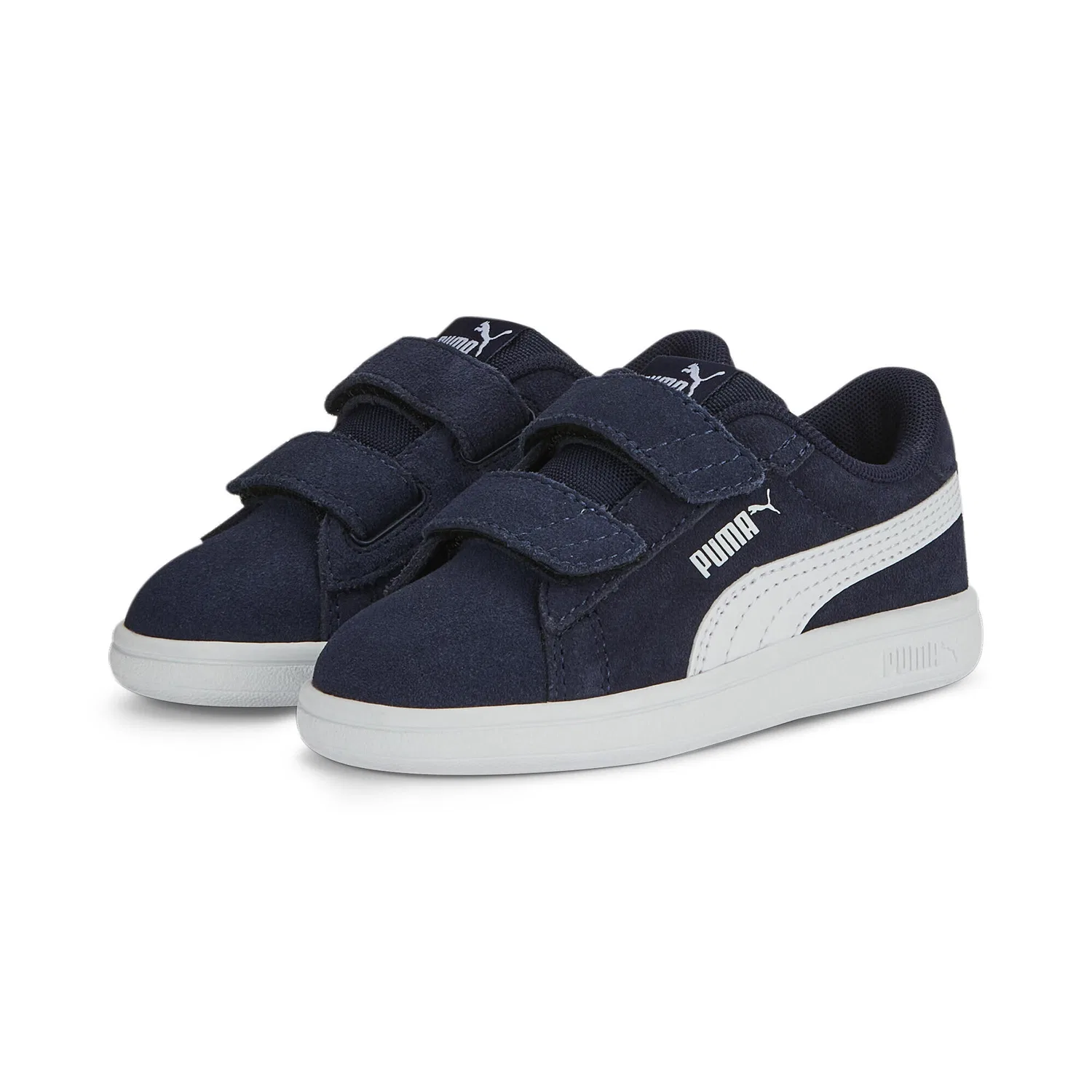 Детские кожаные кроссовки Smash 3.0 SD V Inf Puma, Blau Weiss