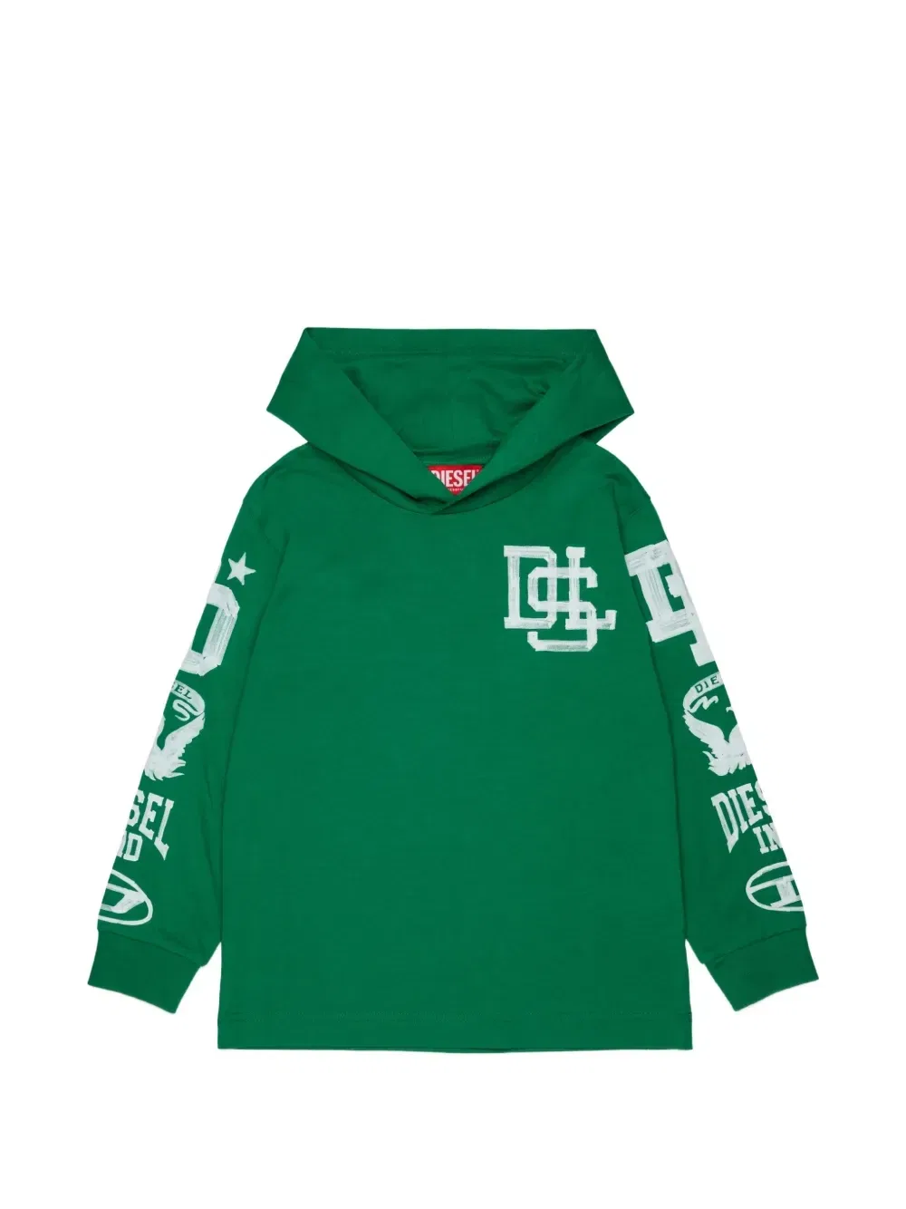 Худи с логотипом Diesel Kids, зеленый