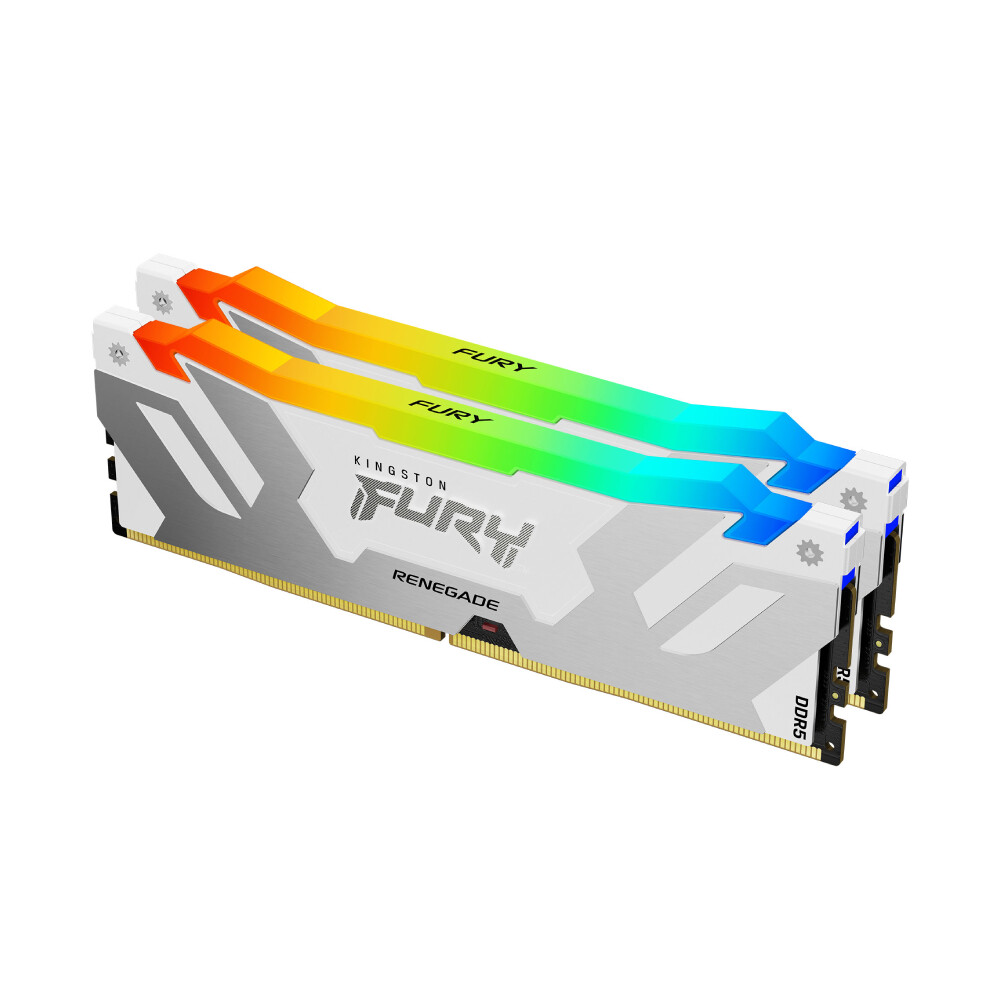 

Оперативная память Kingston Fury Renegade RGB, 32 Гб DDR5 (2x16 Гб), 7600 МГц, KF576C38RWAK2-32, белый