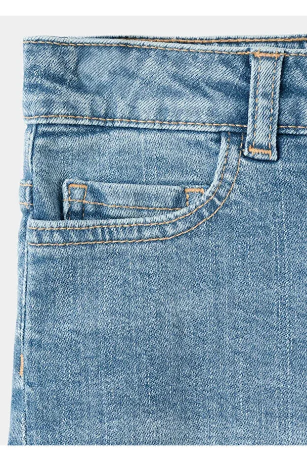 Детские шорты для девочек джинсовые Mango Kids, Dull Blue — фото 4