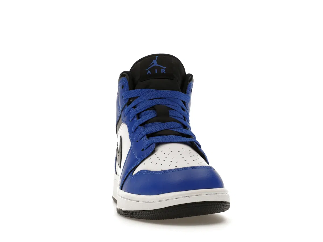 Детские кроссовки Lifestyle с контрастным дизайном Jordan 1 Mid, Game Royal White Black — фото 2