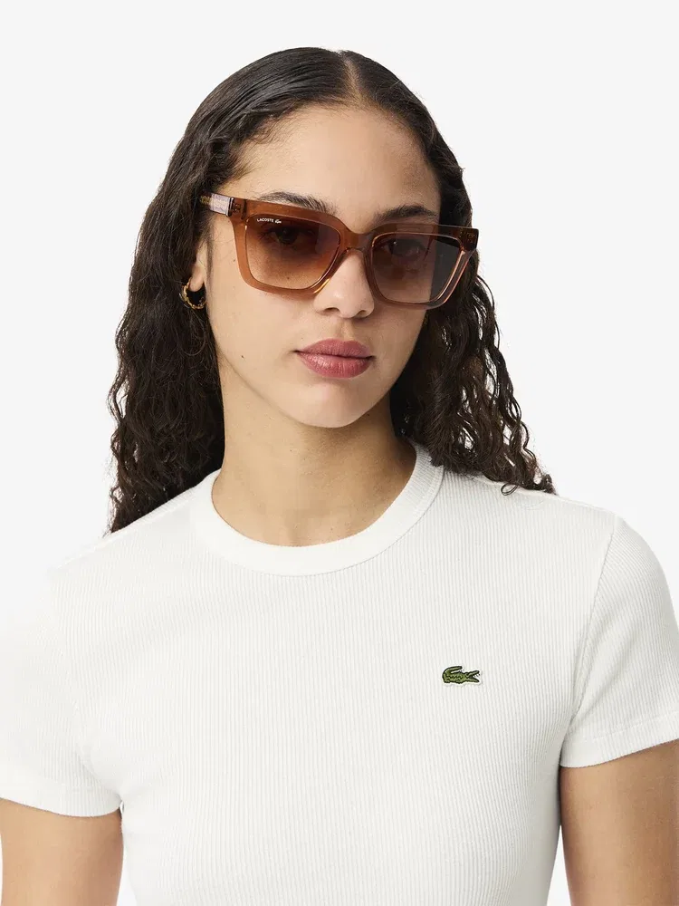 Футболка LACOSTE Slim Fit White — фото 2