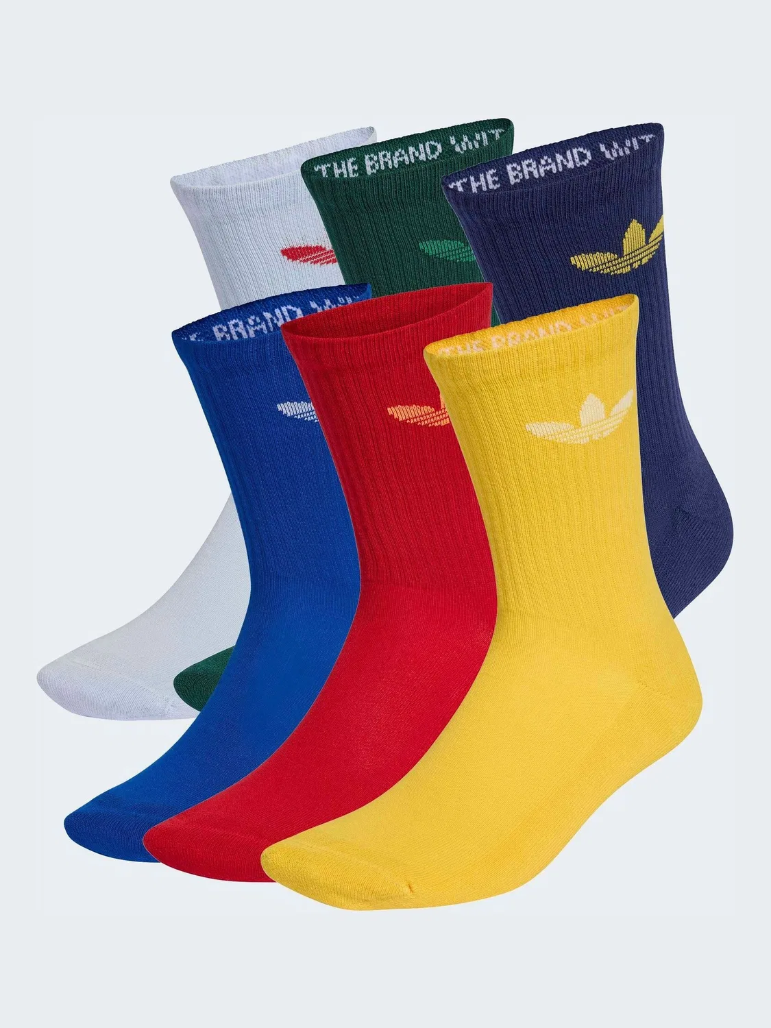 Носки с логотипом Trefoil, 6 пар adidas, голубой