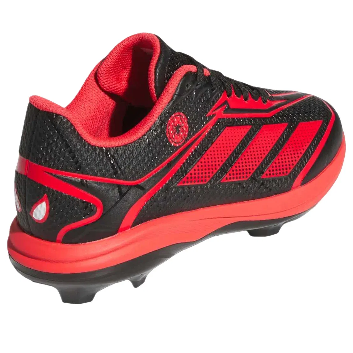 Детские кроссовки для бейсбола с шнуровкой Adizero Electric Miles Morales Adidas, черный — фото 3