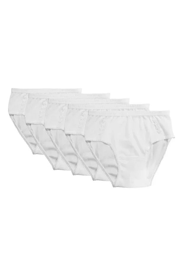 Детские трусы для девочек хлопковые комплект 5 шт Generic Brands, White — фото 2