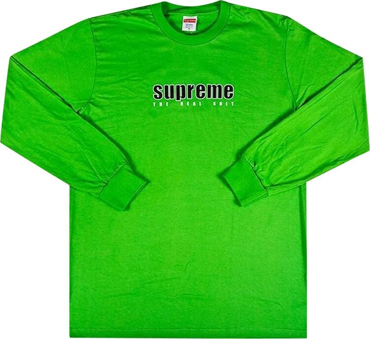 

Лонгслив Supreme The Real Shit Long-Sleeve Tee 'Green', зеленый