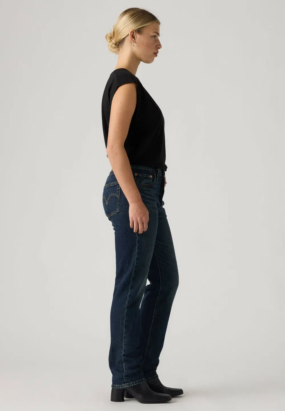 Женские джинсы 501 - джинсы прямого кроя Levi'S, Pretty Pleasing - Dark Indigo - Worn In - — фото 4