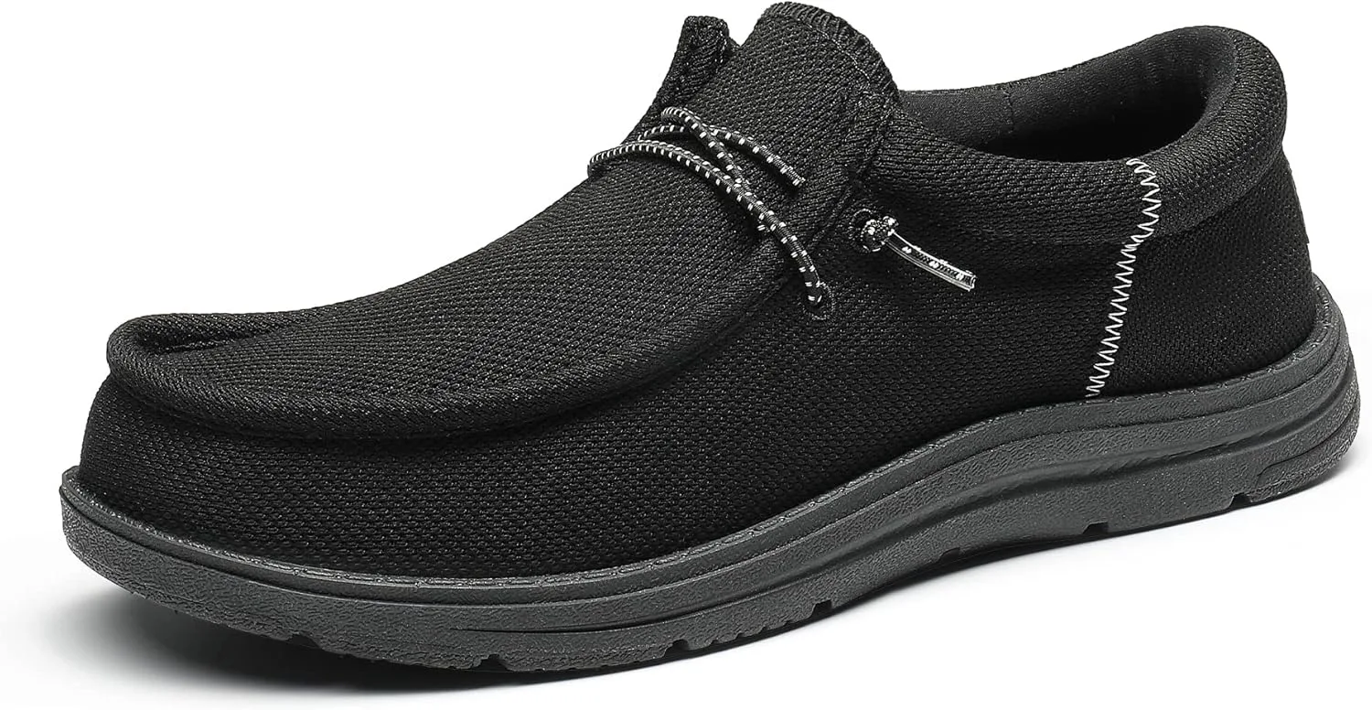 

Мужские повседневные слипоны-лоферы с поддержкой свода Bruno Marc, удобные нескользящие корабельные туфли для мужчин, черный