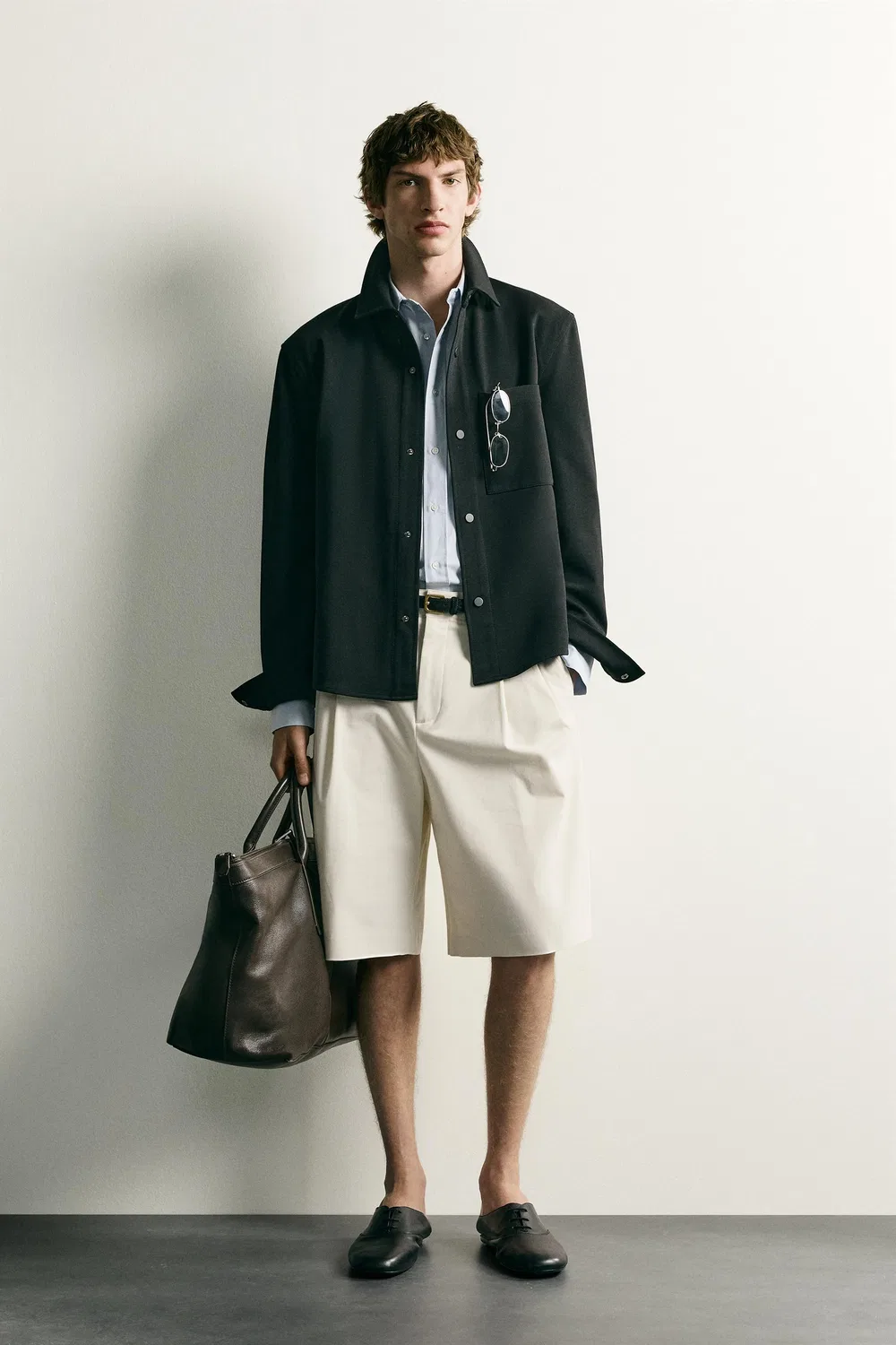 Комфортная рубашка без складок ZARA, Schwarz