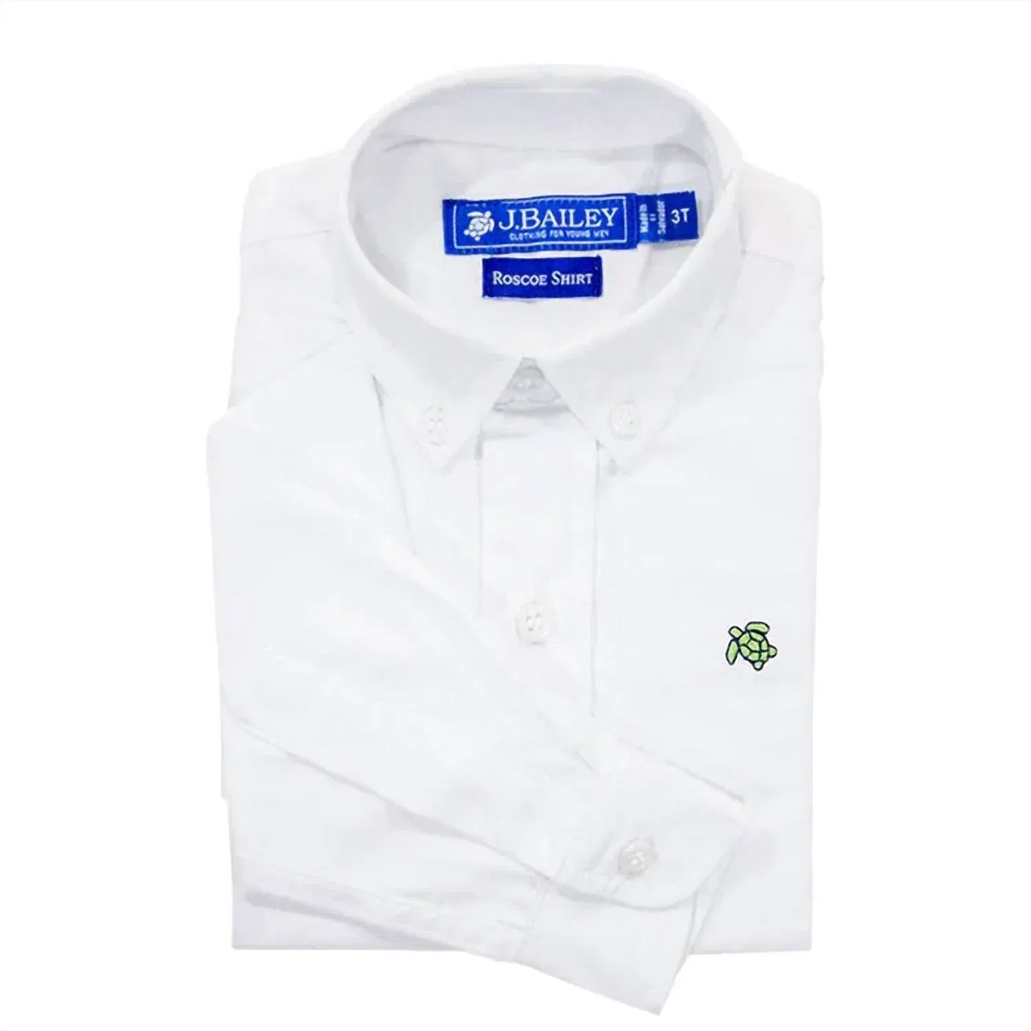 Детская рубашка для мальчиков с длинным рукавом Oxford Button-Up Shirt Bailey Boys, White — фото 2