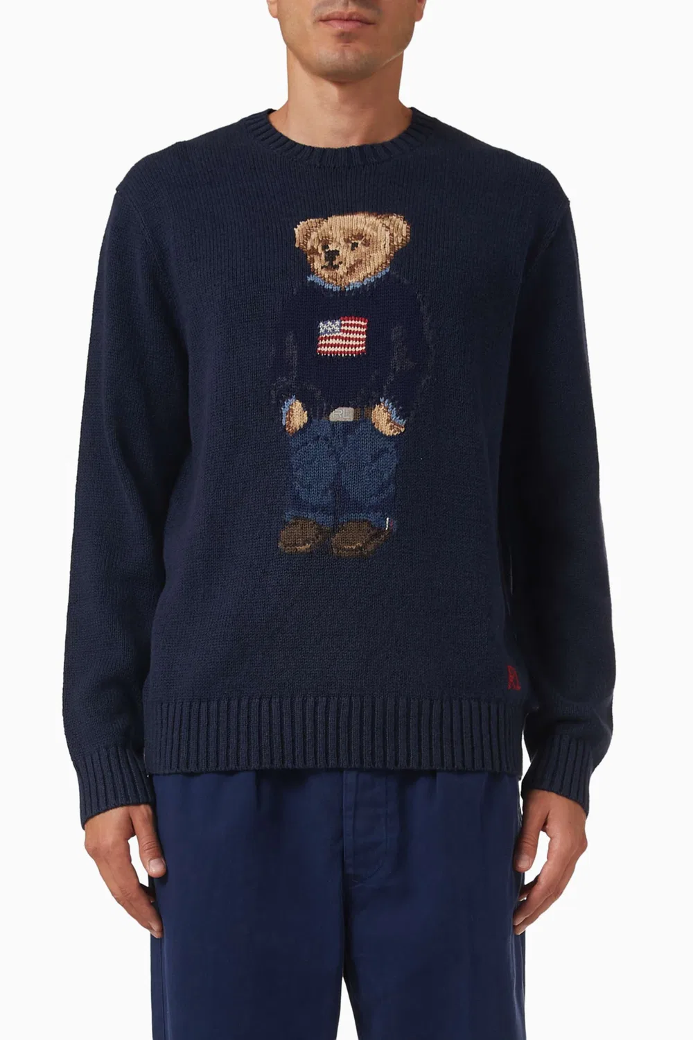 Свитер с флагом Flag Bear Polo Ralph Lauren, мужской