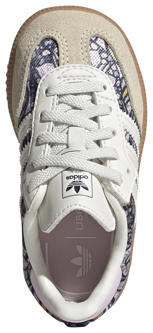 Кроссовки для мальчиков Samba OG Adidas Originals x Liberty London, цвет Orchid Fusion/Gum/Core White — фото 4
