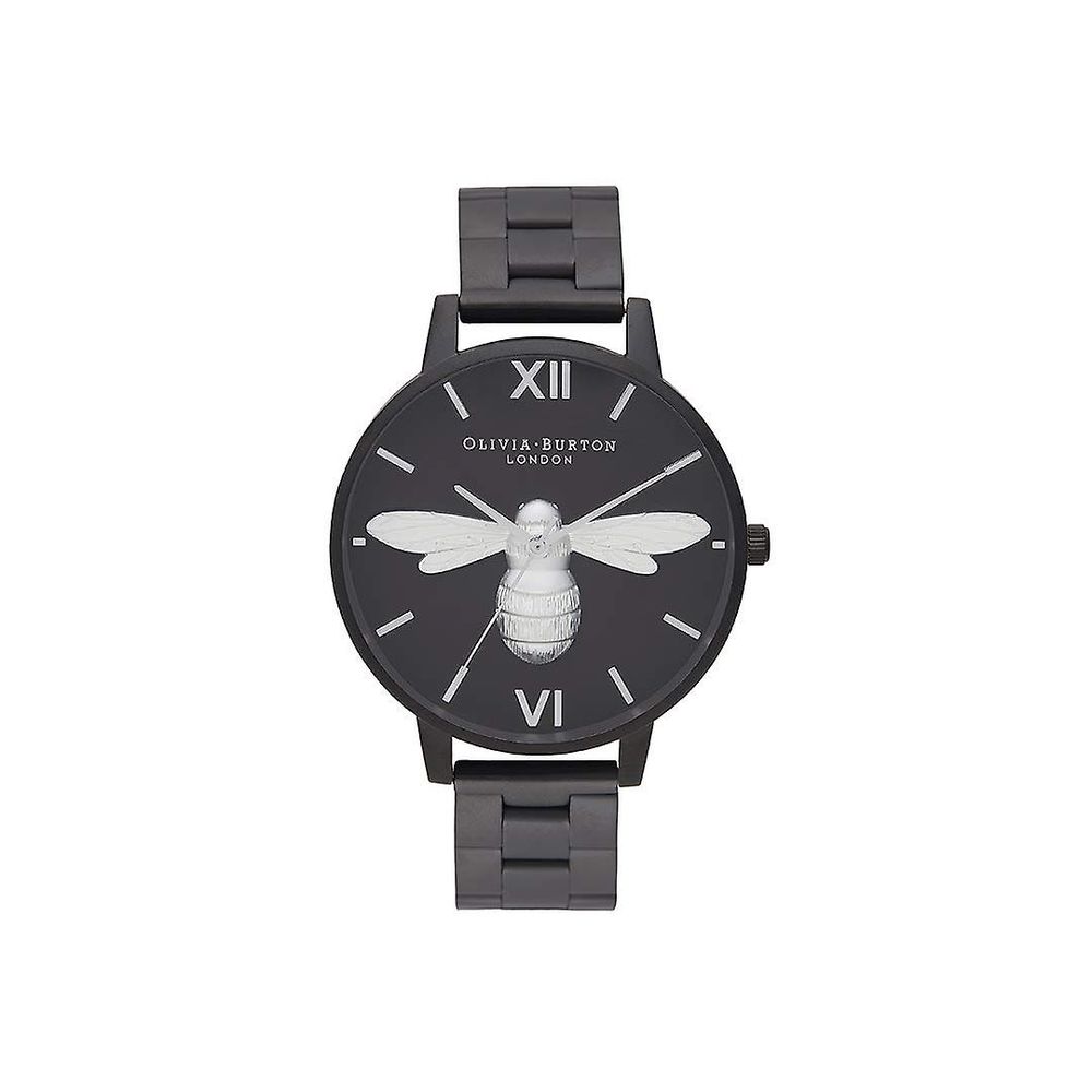 

Черные стальные часы Olivia Burton