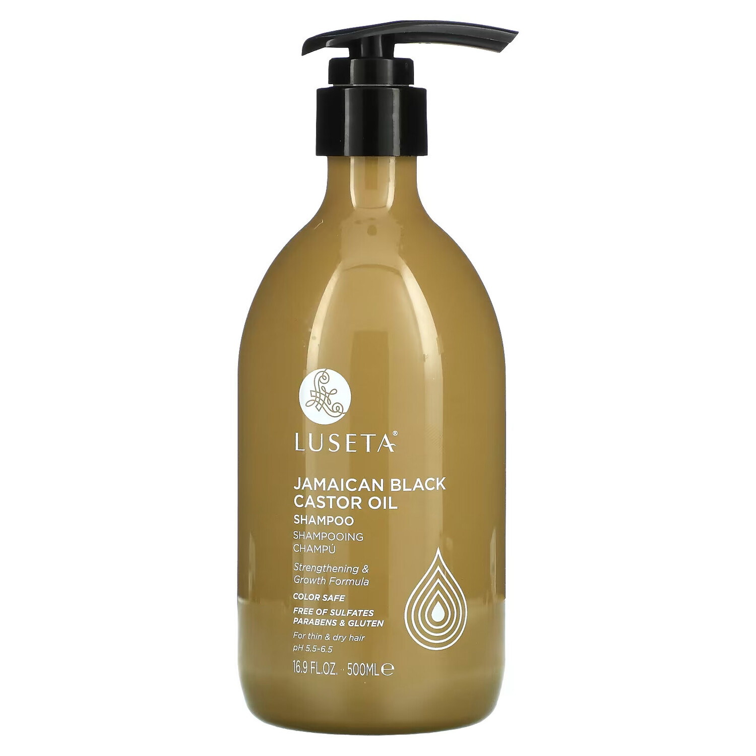 

Luseta Beauty, Ямайский шампунь с черным касторовым маслом, для тонких и сухих волос, 500 мл (16,9 жидк. Унции)