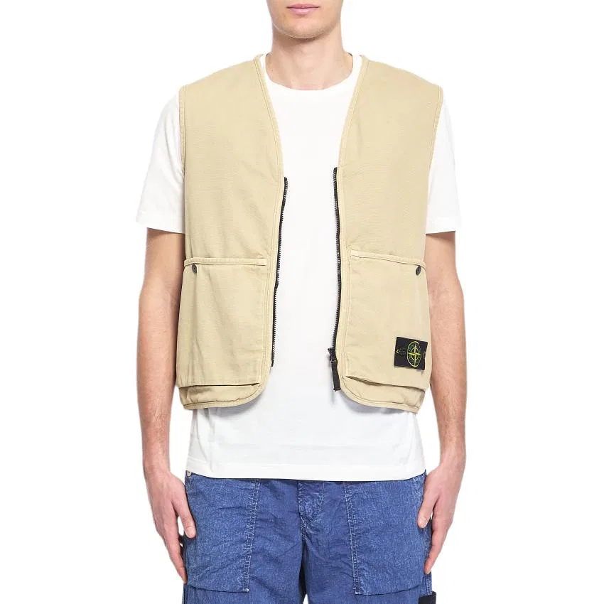 Мужской жилет с патчем и логотипом Oversized Logo Patch Stone Island