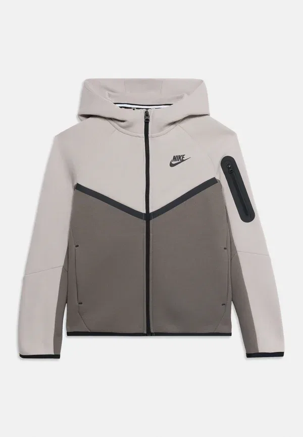 Толстовка на молнии с капюшоном дышащая Zip-up sweatshirt Nike Sportswear moon particle/cave stone/black, черный — фото 3