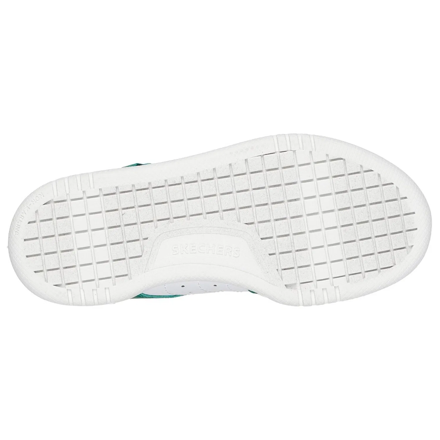 Детские ретро кроссовки с кожаным верхом Quick Street Skechers, Green/White — фото 3