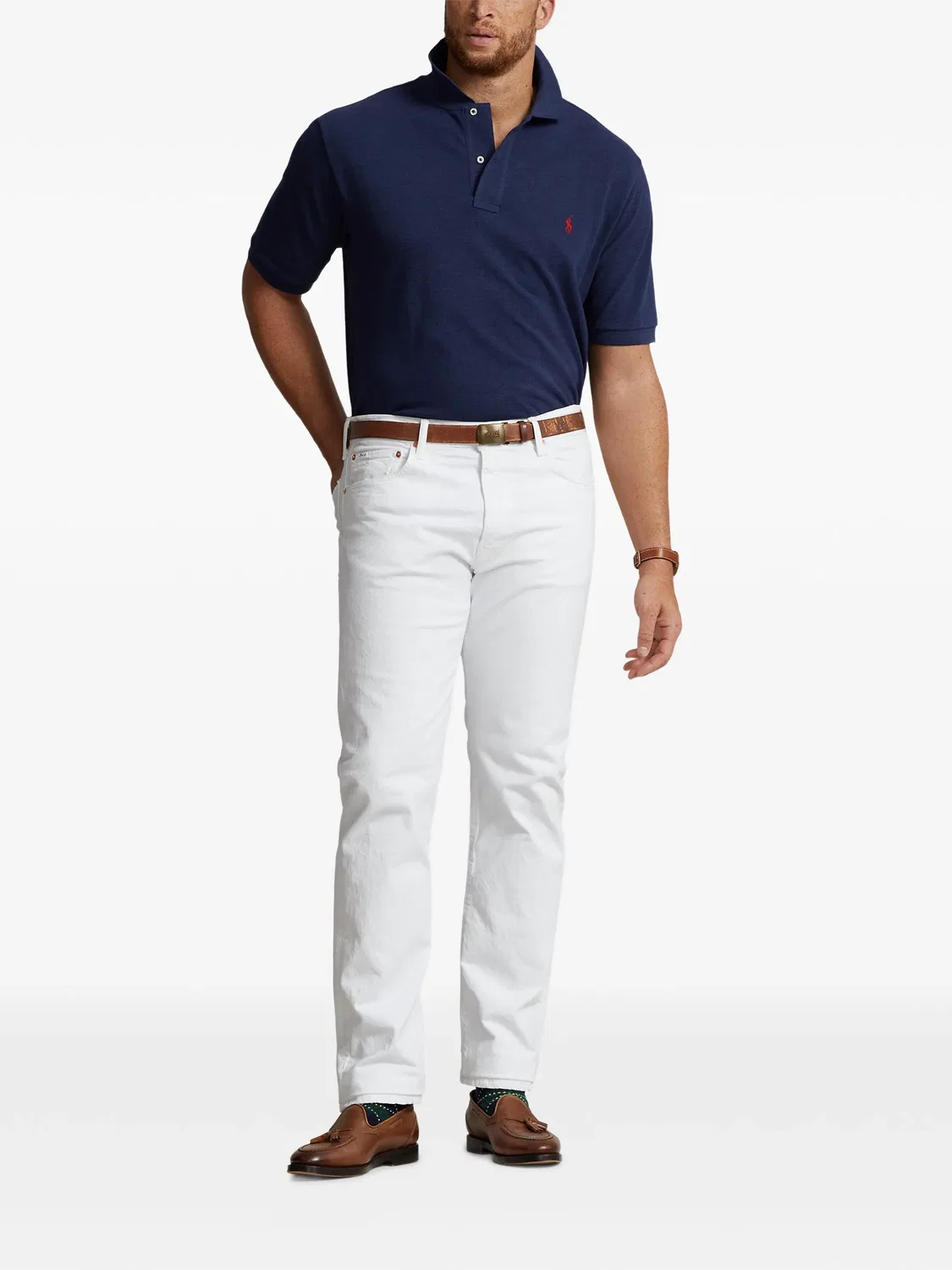Рубашка в рубчик Polo Ralph Lauren, синий — фото 2