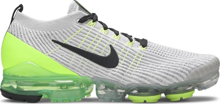 

Кроссовки Nike Air VaporMax Flyknit 3 'Electric Green', серый