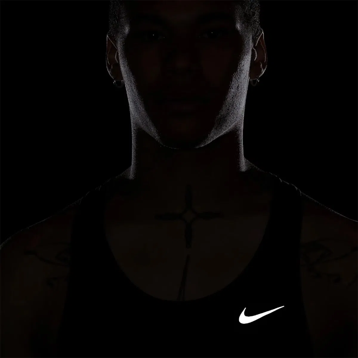 Мужской топ-майка без рукавов Dri-Fit Fast Singlet Nike, Black Reflective Silv — фото 2