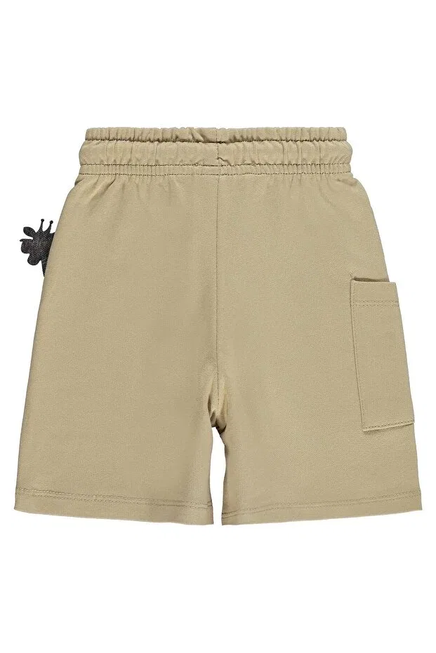 Детские шорты для мальчиков с принтом Giraffe Printed Capri Civil Boys, Taupe — фото 2
