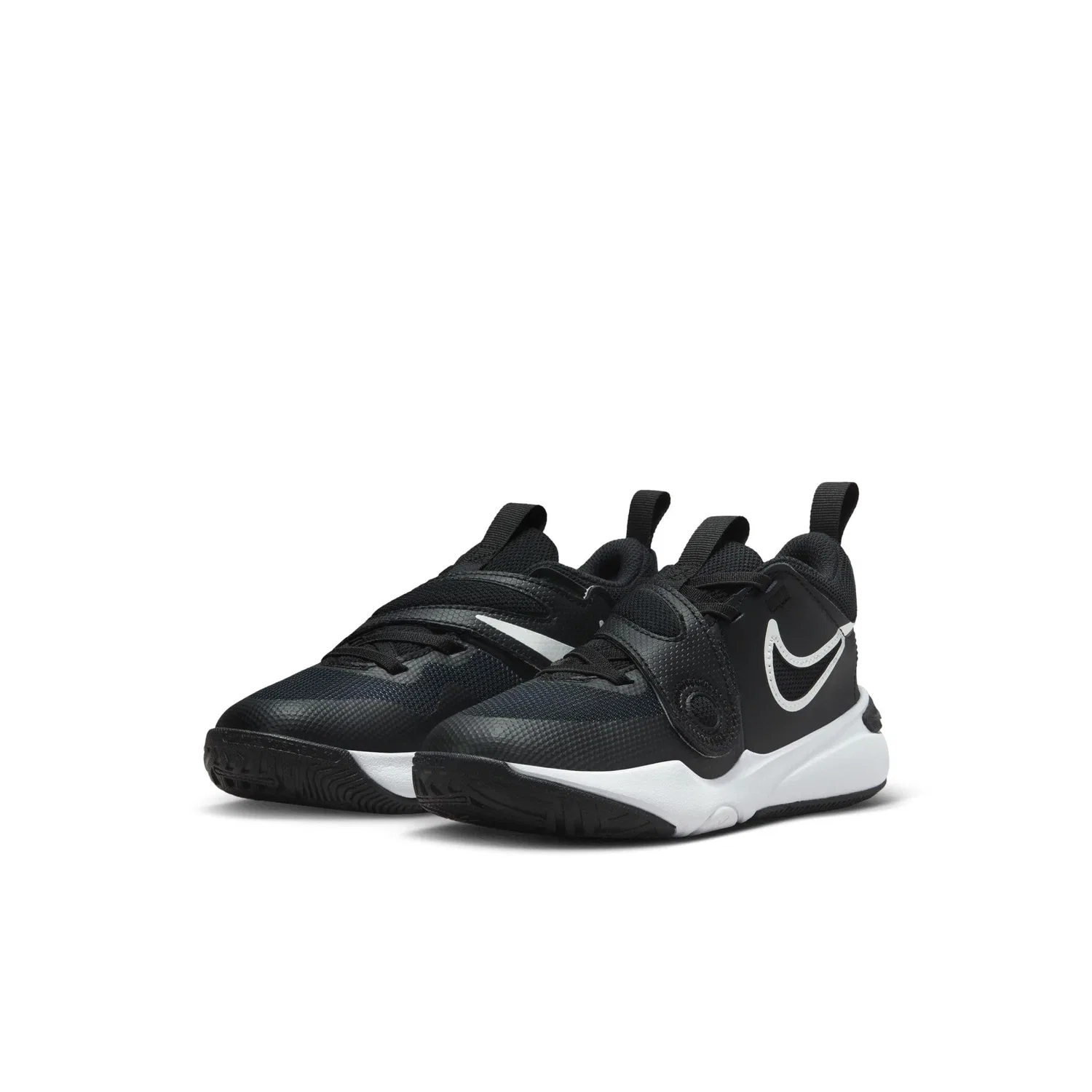 Детские кроссовки для мальчиков с закрытым носком NIKE Team Hustle D 11 NIKE, Black White Black — фото 2