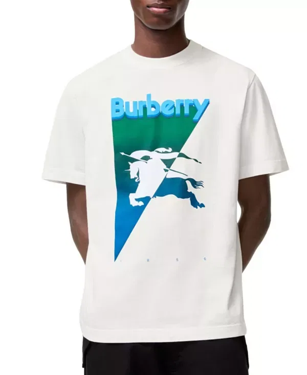 Мужская футболка с принтом Ekd Cotton T‑Shirt Burberry, Chalk White