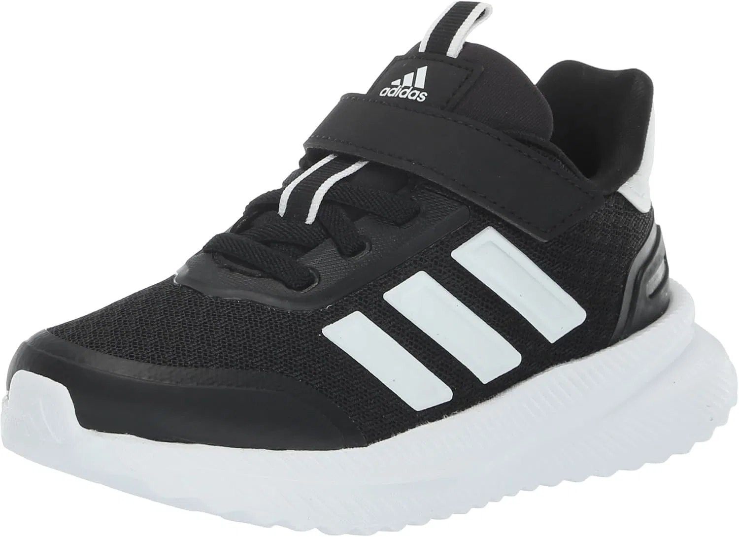 Детские кроссовки для девочек с эластичной шнуровкой X_PLR Path Adidas, Black/White/Black