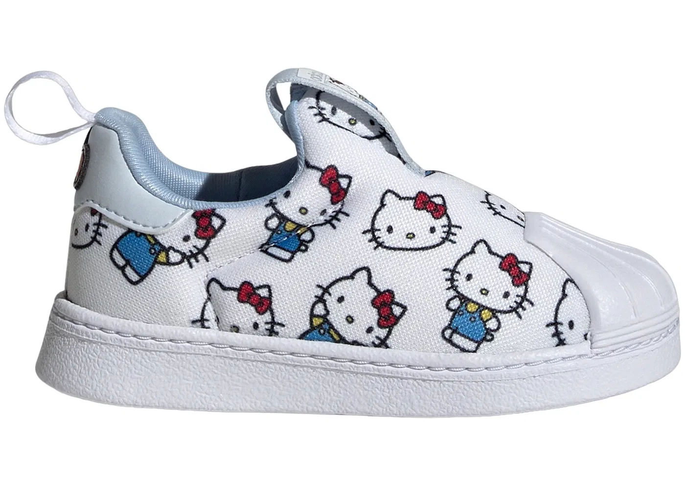 Детские кроссовки на шнуровке Adidas Superstar 360, Cloud White Halo Blue Glow Blue