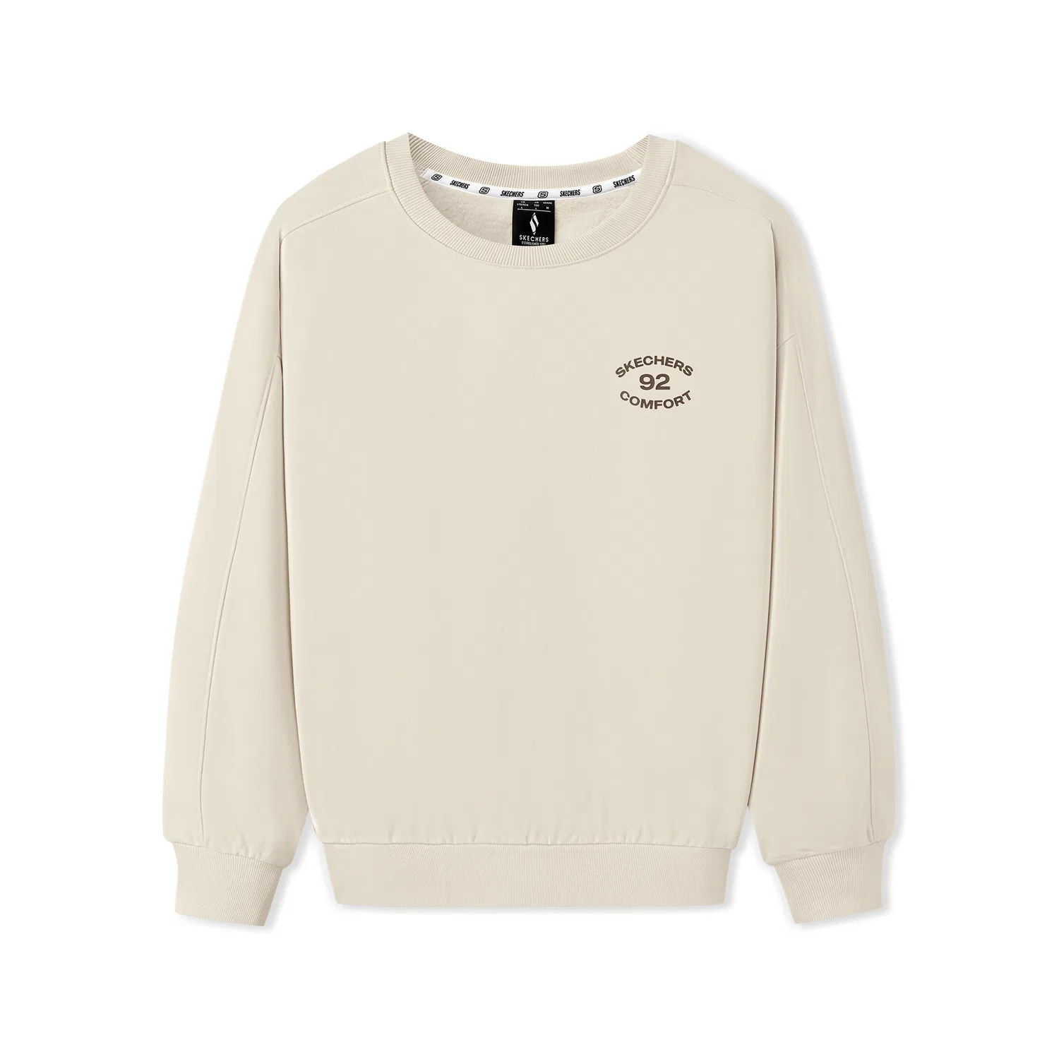 Детское худи с круглым вырезом Skechers, Ivory White