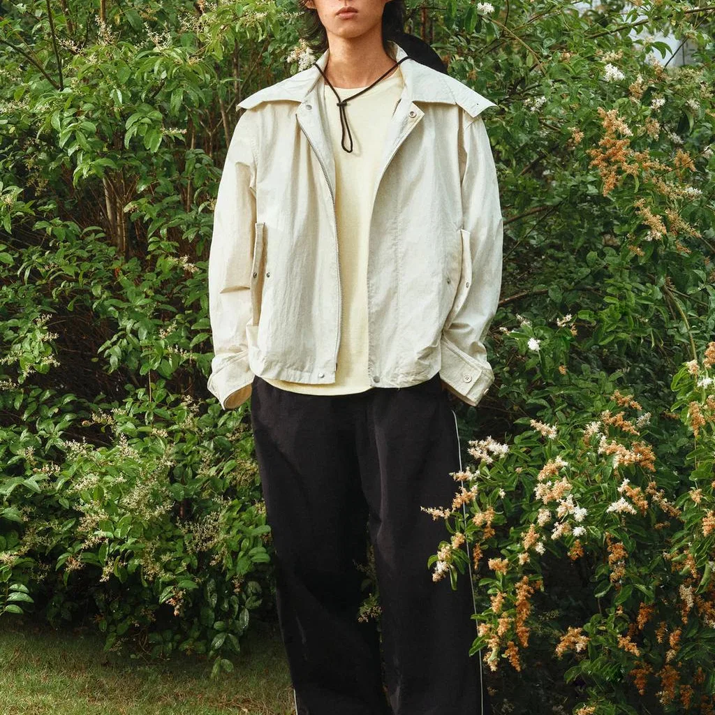 Мужская куртка с капюшоном и отстегивающейся подкладкой ZARA, Raw White — фото 4