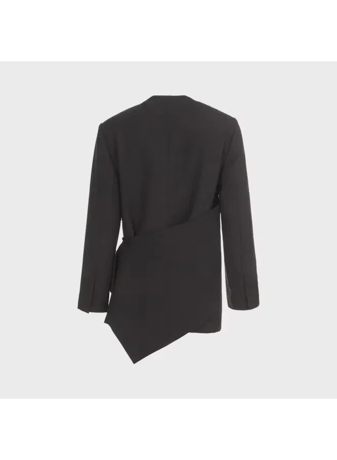 Жакет с подплечниками приталенный Zara, черный — фото 3