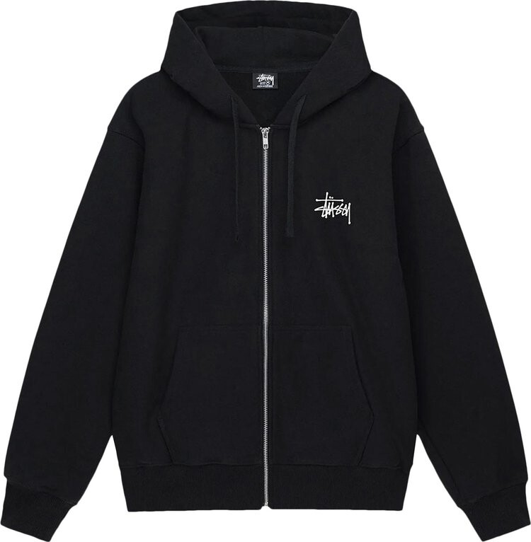 

Худи Stussy Basic Zip Hoodie 'Black', черный