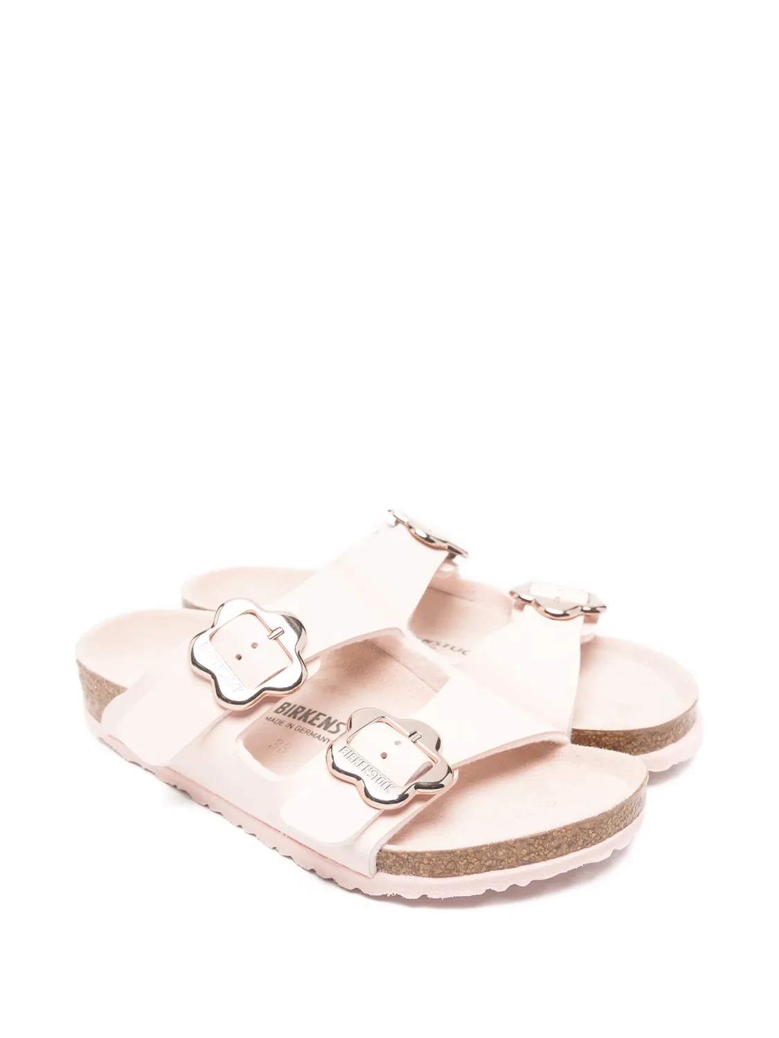 Сандалии с пряжкой и цветочным дизайном Birkenstock, розовый