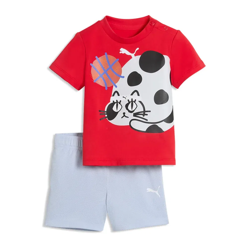 Комплект с коротким рукавом Minicats Sporty Cats Puma, красный