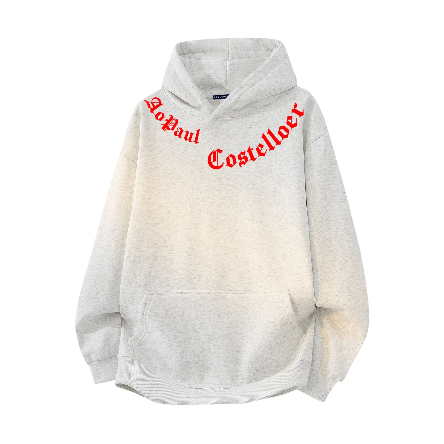 Детский свитшот унисекс с принтом Heather Gray (Red Text) Paul Costelloe