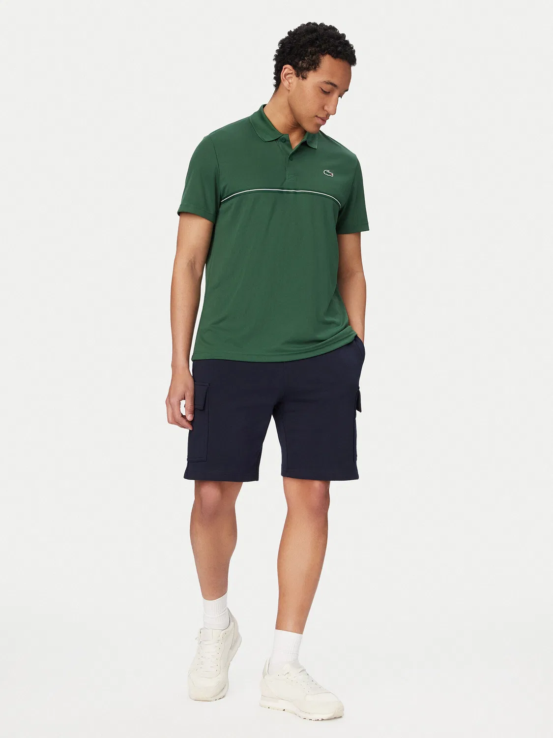 Мужское поло стандартного кроя Lacoste, зеленый — фото 2