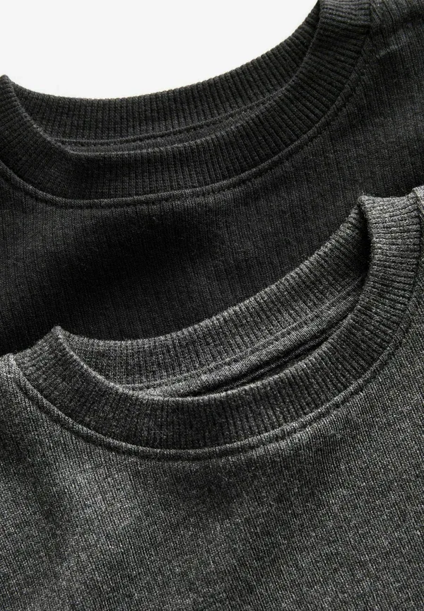 Футболка хлопковая Thermal short sleeve 2 pack, Next, Charcoal Grey, черный/серый — фото 3