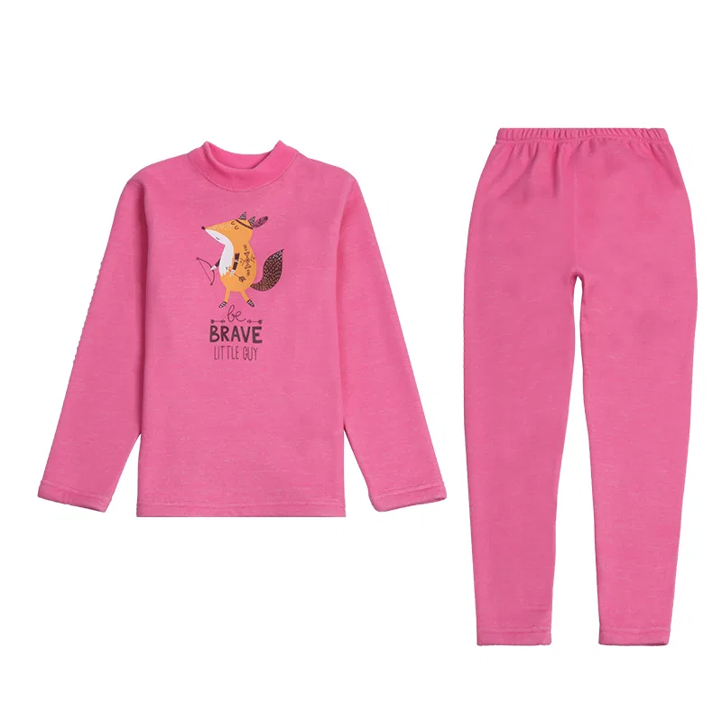 Детский комплект пижамы с принтом Red bean Letter Animal Print, Rose Red