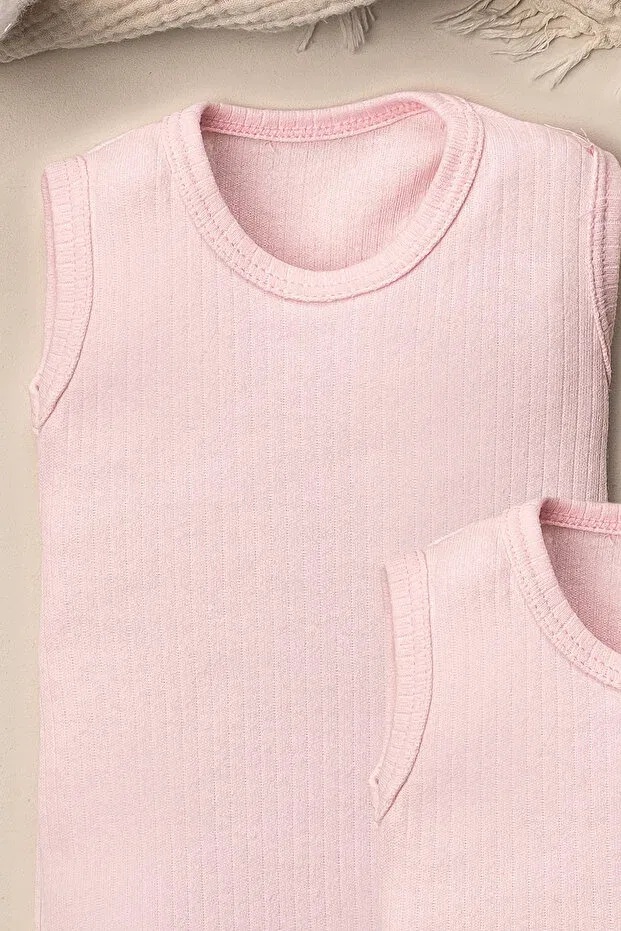 Детское боди-комплект хлопковый 3-предметный Basics Mai Perla, Pink — фото 4