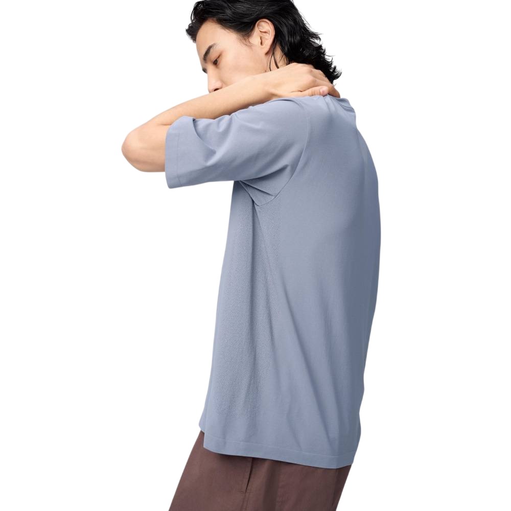 Футболка Uniqlo Dry EX Crew Neck Unisex, 62 синий — фото 3
