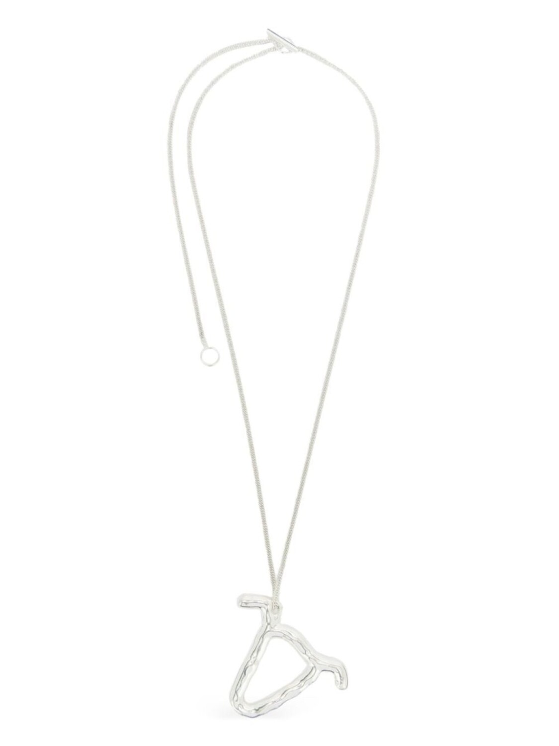 

Серебряное колье с подвеской Jil Sander, серебряный
