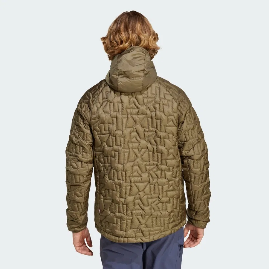 Мужской утепленный пуховик с капюшоном Terrex Xperior PrimaLoft Loose Fill Insulated, adidas, Зеленый — фото 2