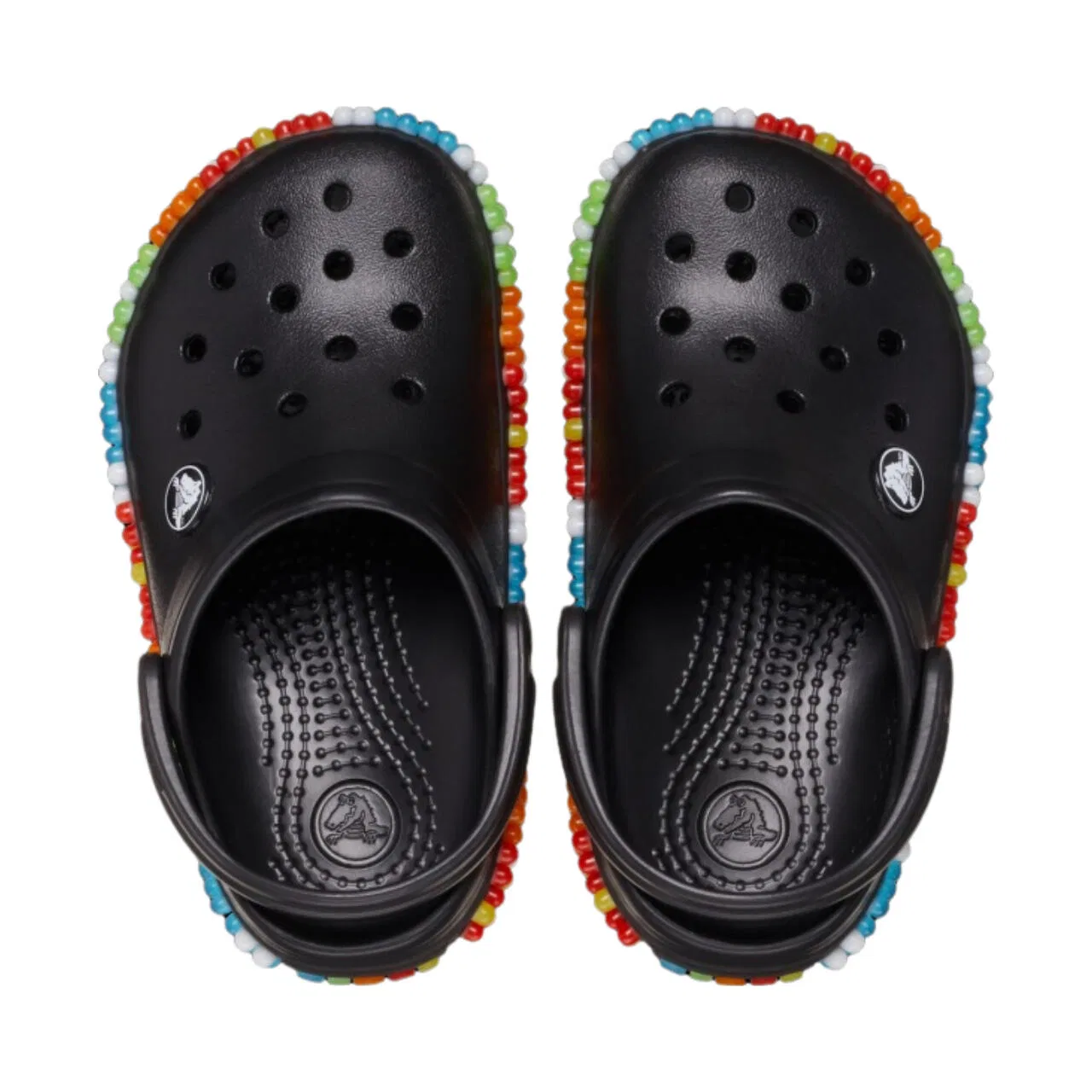 Детские сабо с принтом Crocband Colorful Lights Crocs, Черный — фото 4