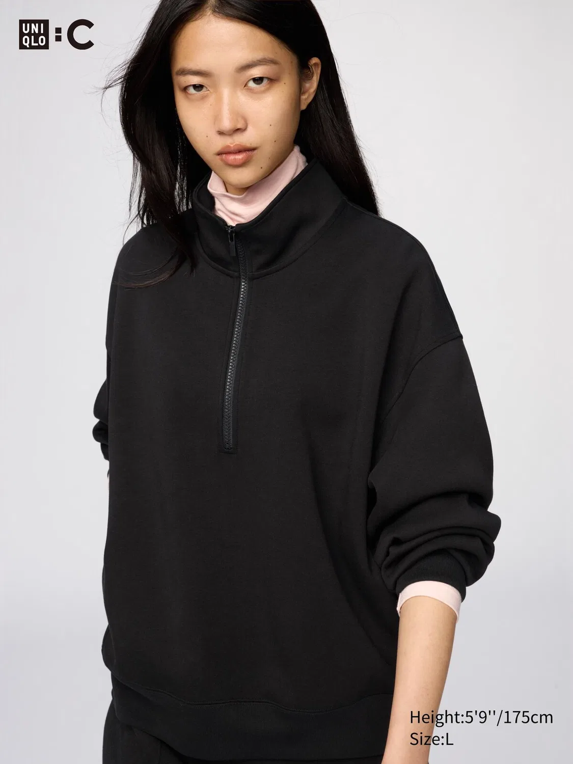 Толстовка Uniqlo, повседневная, черный