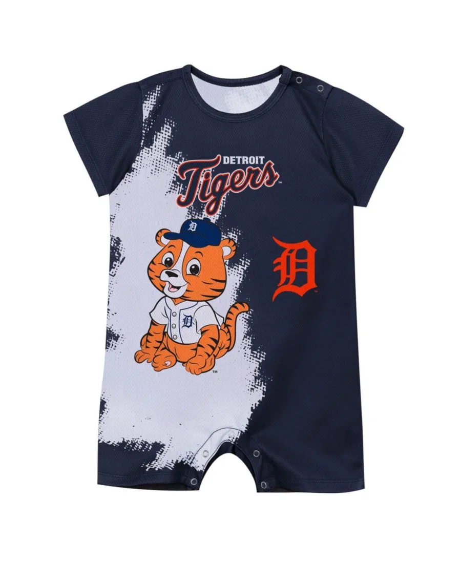 Боди с принтом Detroit Tigers Baby Mascot Outerstuff, Navy — фото 3