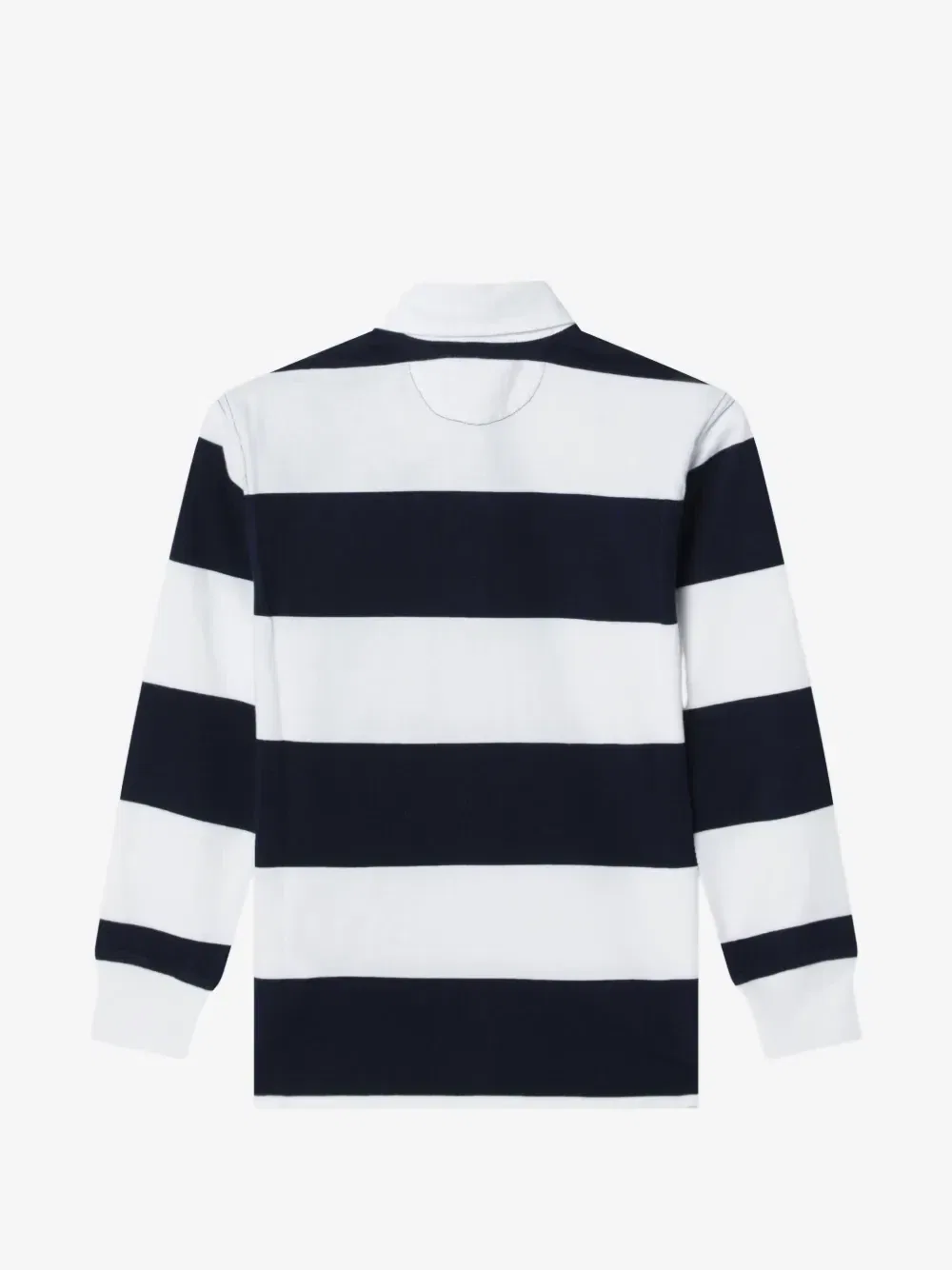 Полосатая рубашка поло The Iconic Rugby с длинными рукавами POLO RALPH LAUREN KIDS, белый — фото 2