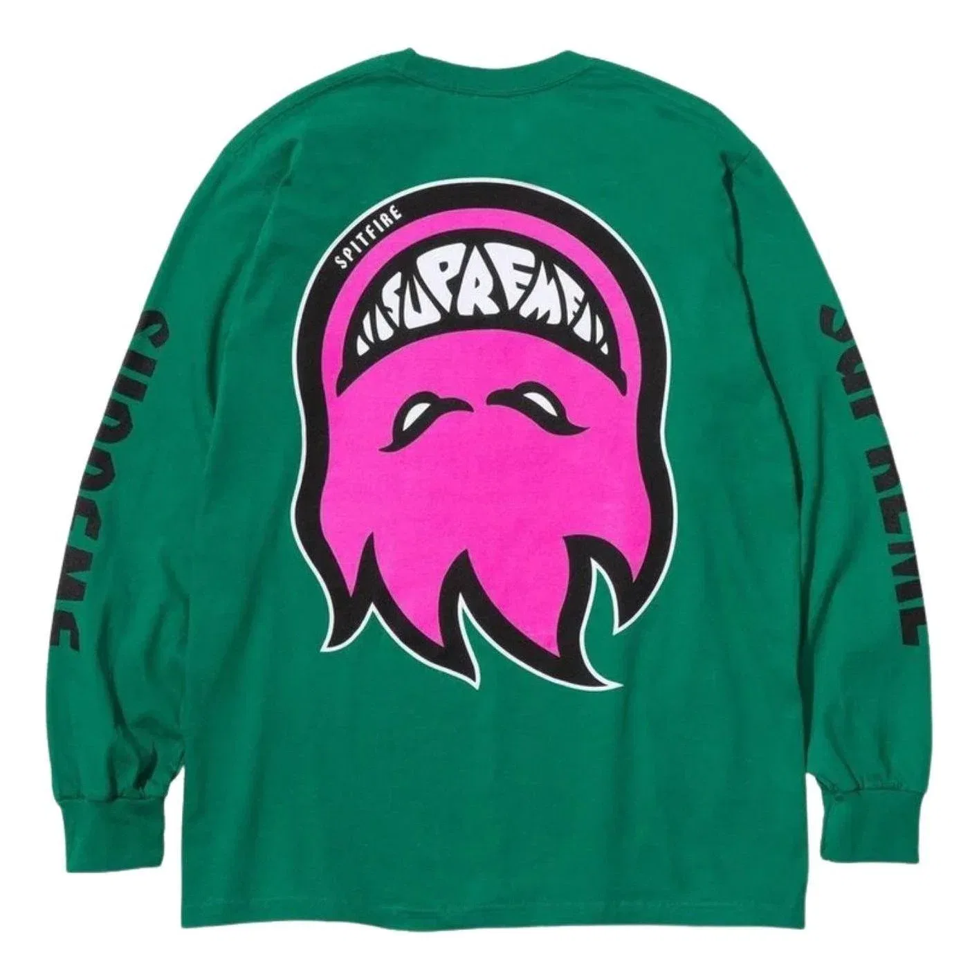 Мужская футболка с длинным рукавом Supreme x Spitfire Bighead, зеленый