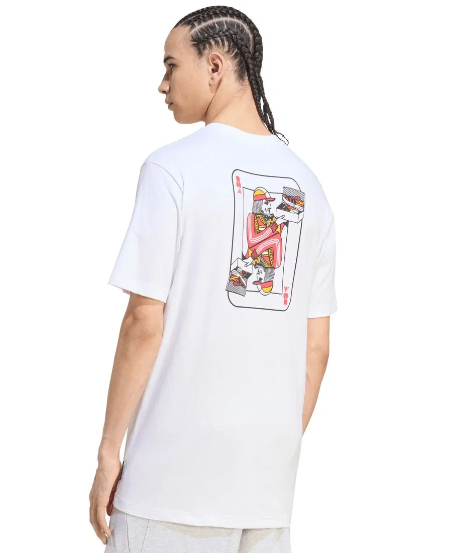 Футболка с графическим принтом Novelty Cards adidas, White